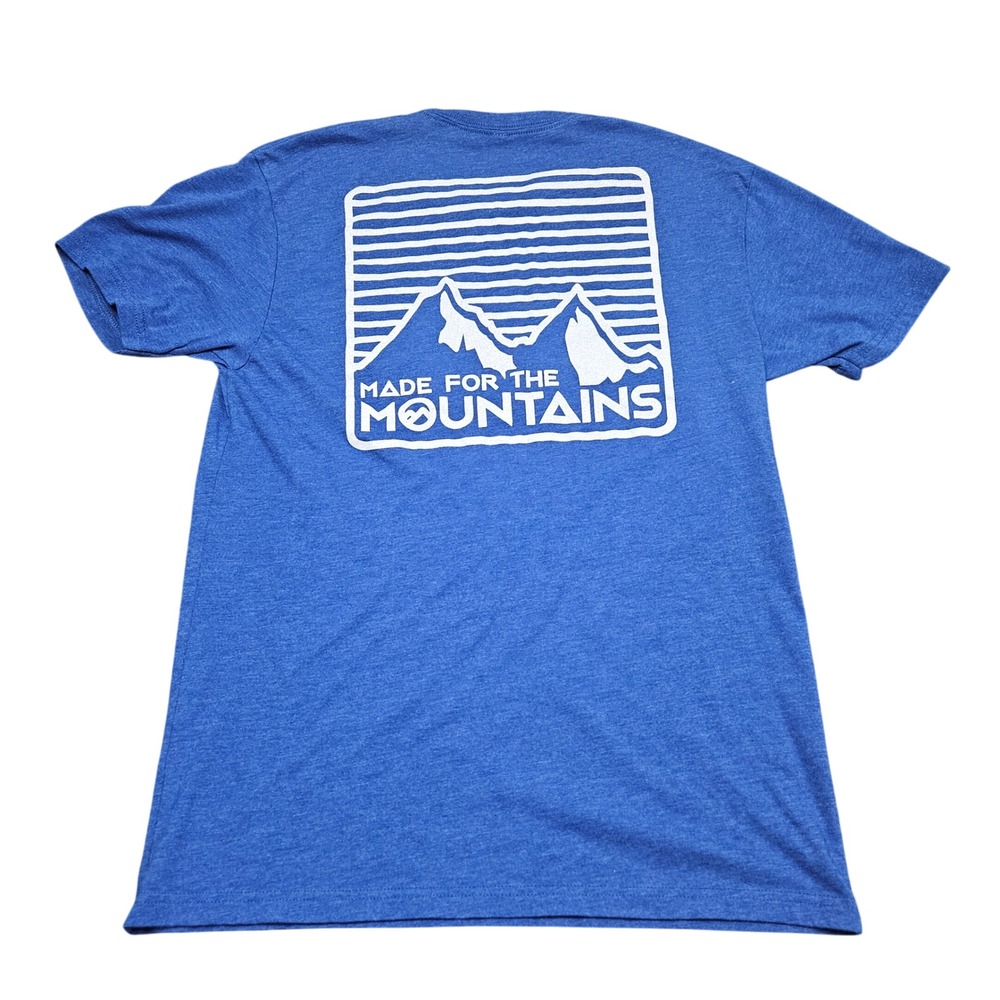 Made For The Mountains Tshirt L Blue Graphic Gorpcore Outdoor Nature Minimal Y2K